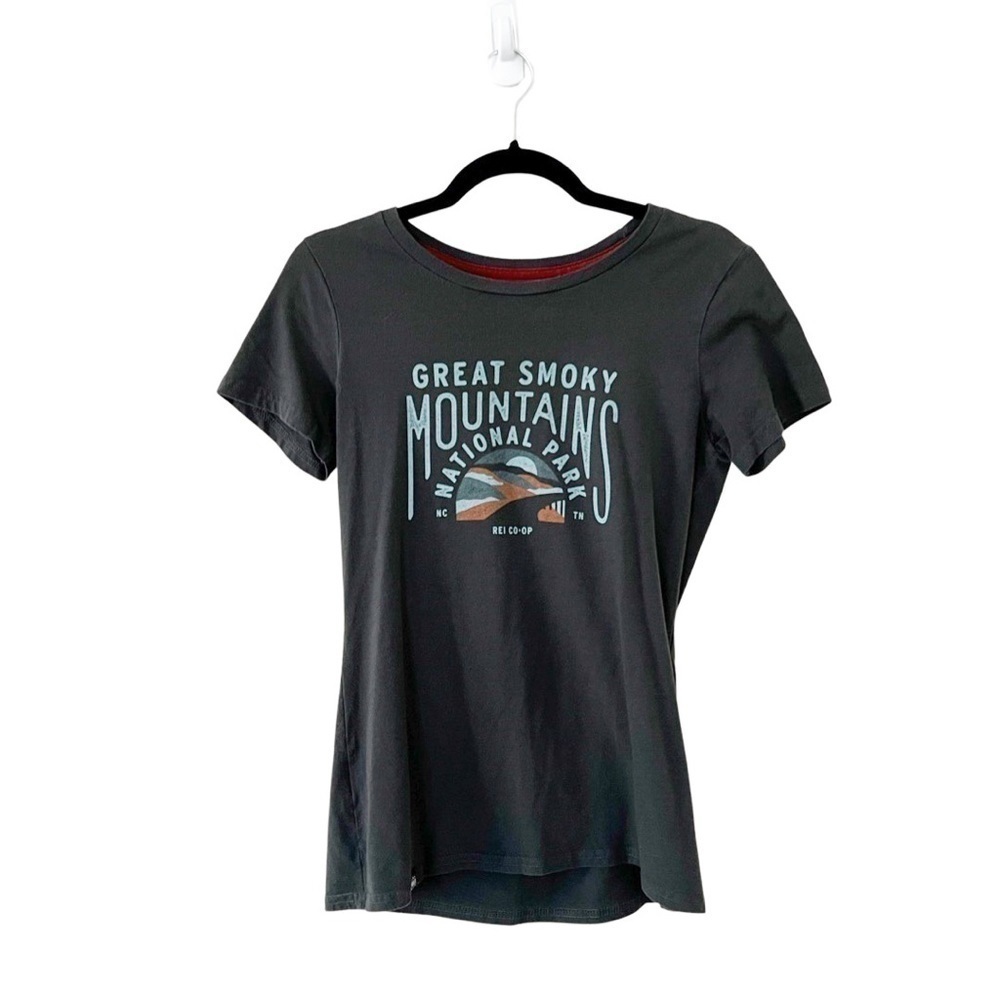 REI Great Smoky Mountains National Park Crew Neck Short Sleeve T-shirt Sz S